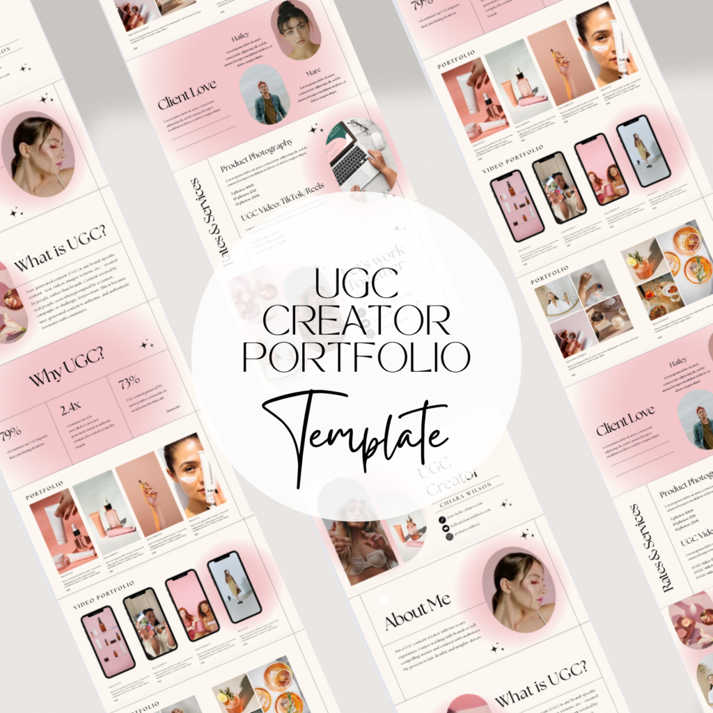UGC Portfolio Website Template - Radiant Pink